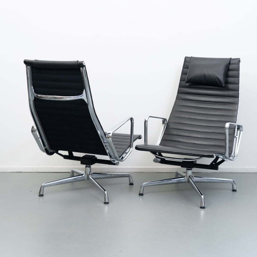 Fauteuil inclinable Vitra. – verstelbare relaxstoel, Chrome, Leather