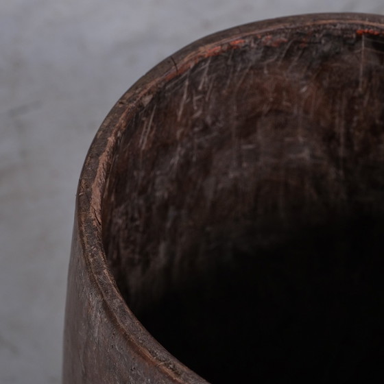 Image 1 of Jardinera circular o paragüero de madera primitivo