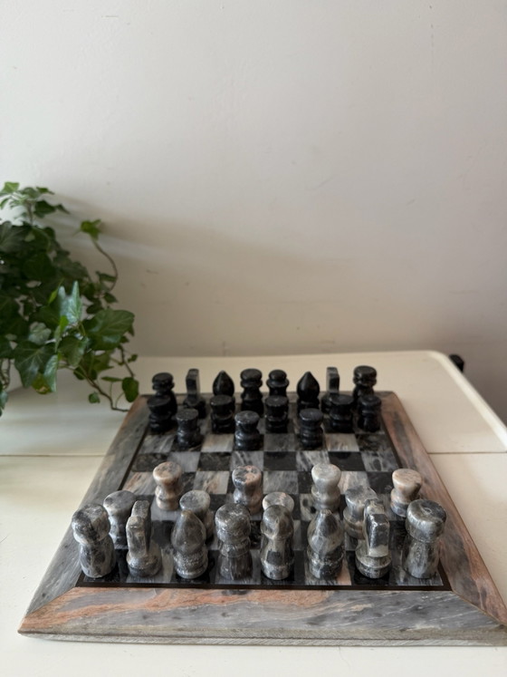 Vintage Onyx Chess Set – Decorative Objects, Stone (photo 8 of 8)
