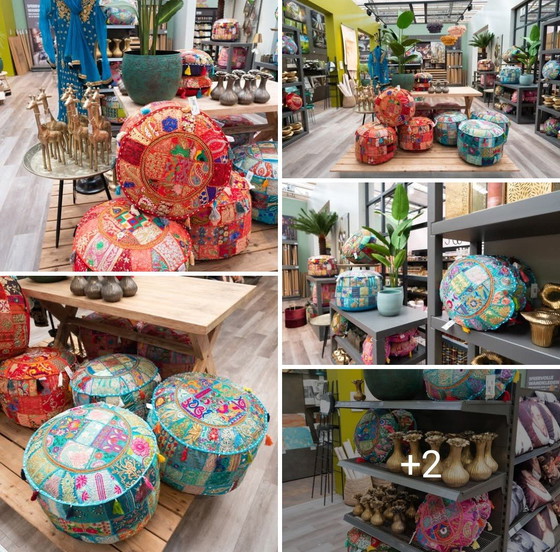 Image 1 of Beautiful decorative cushion from India - Bohemian style