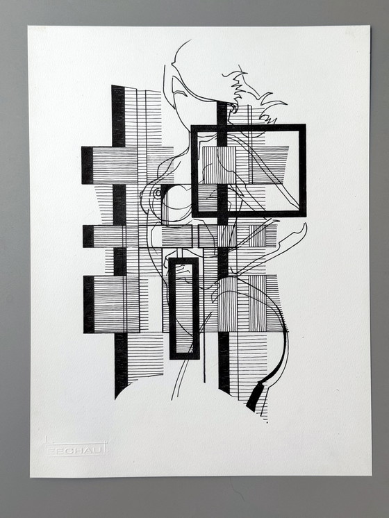 Image 1 of Eugène Eechaut (1928-2019) - 4 works, ink on paper 1982-1984