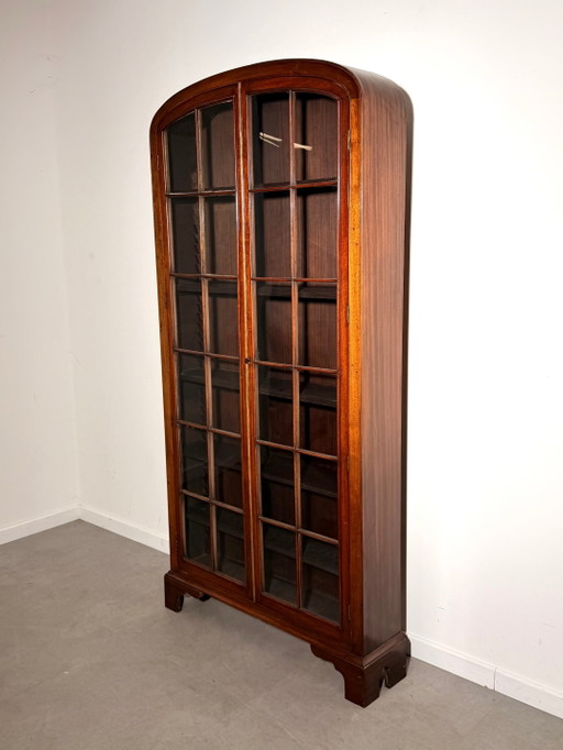 Vetrina / Libreria Antica in Mogano con Vetri – vitrinekasten, Wood, Glass