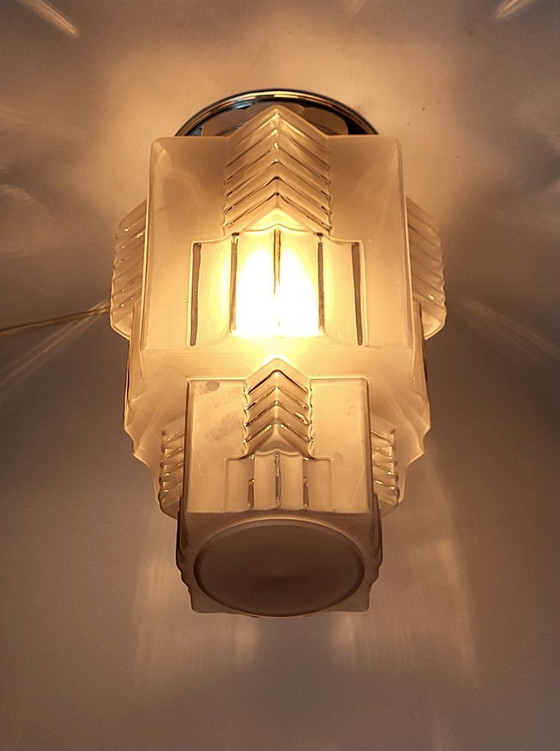 Image 1 of Art Deco Skyscraper Ceiling Light, 1930s