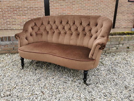 Image 1 of Set di divani classici imbottiti e antichi