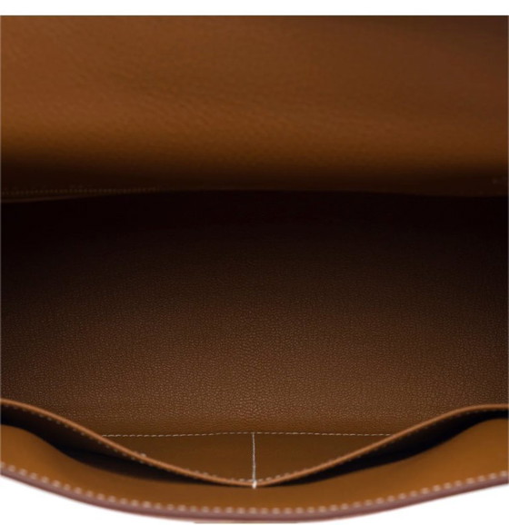Image 1 of Sac HERMES Kelly 28 en Cuir Doré - 103350