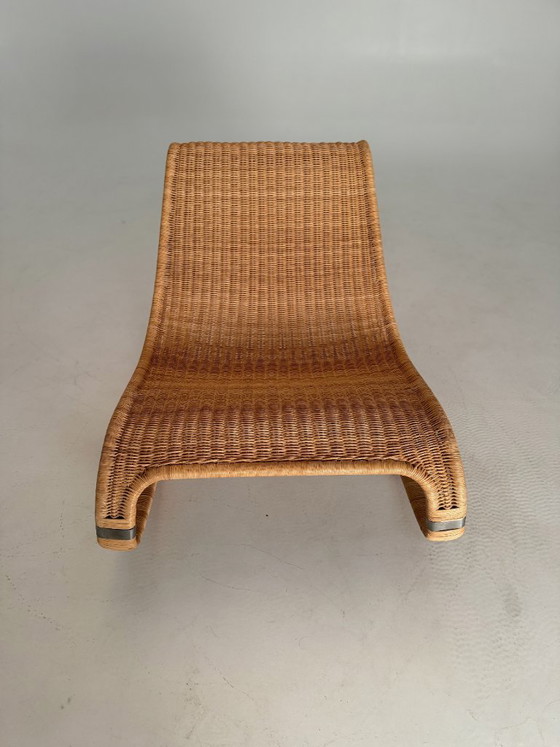 Sedia a dondolo IKEA Gunghult vintage, James Irvine 2002, Ikea x James Irvine, Sedie a dondolo, Rattan, Metallo (foto 6 di 8)