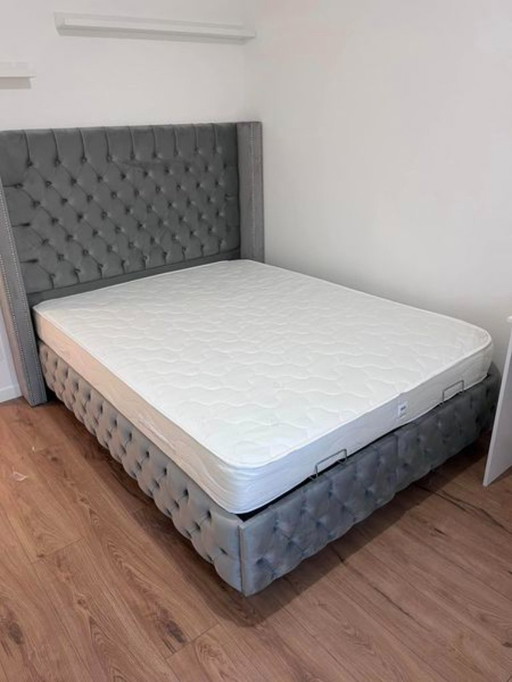 bed with storage and mattress