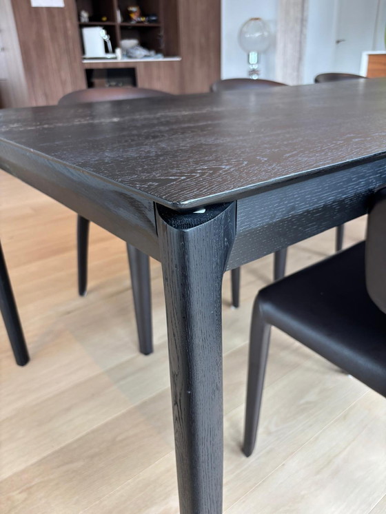 Image 1 of Black wooden dining table 240 cm