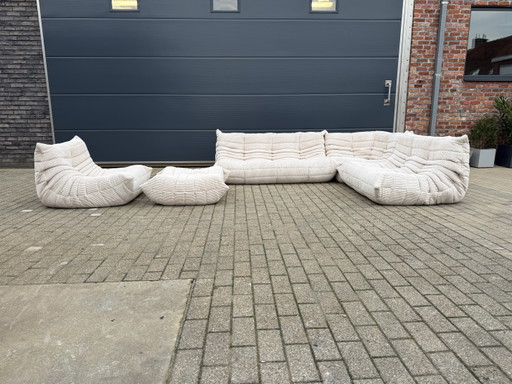 Conjunto completo Ligne Roset Togo en pana beige (Ribcord) ¡¡Estado 10/10!!