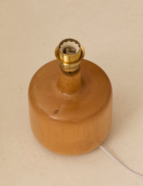 Image 1 of Solid wood lamp attributed to Charlotte Perriand / Les Arcs vintage Circa 1968