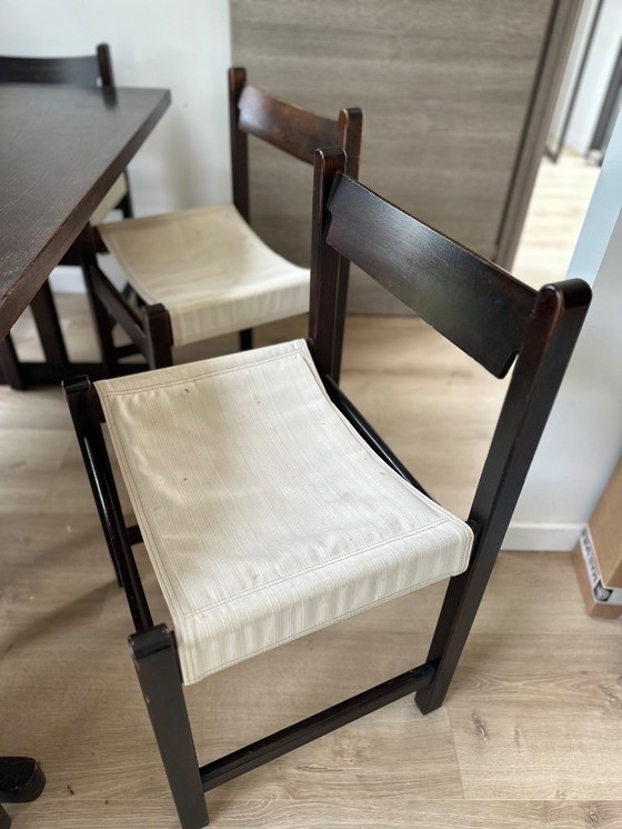 Image 1 of 9pc Brutalist Scandinavian Dining Room Set – Attributed to Westnofa / Norway, 1970s