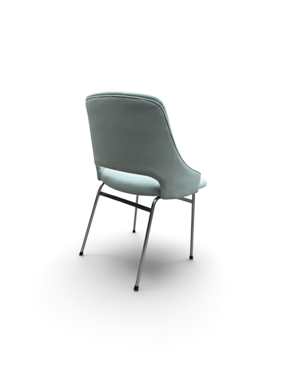 FM32 by Cees Braakman for Pastoe – Dining chairs, Chrome, Textile (photo 2 of 5)