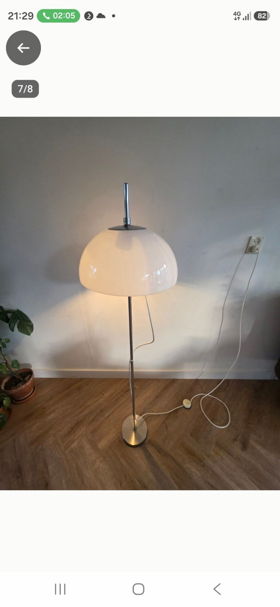 Mushroom vintage vloerlamp – Vloerlampen, Metaal, Kunststof (photo 2 of 6)
