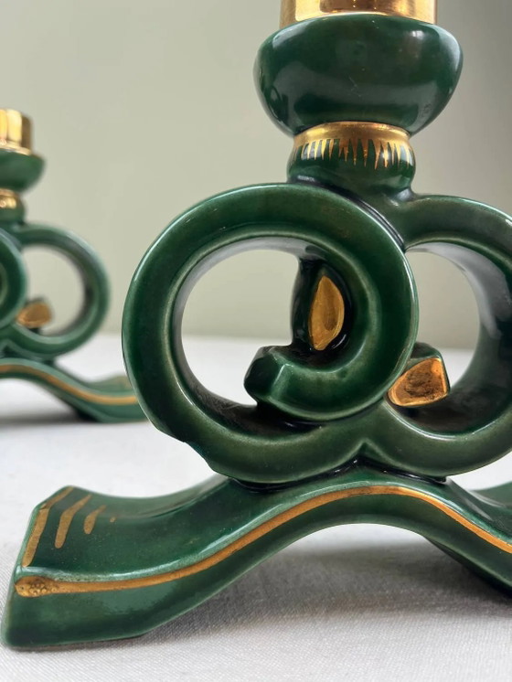 Keramik-Kerzenhalter aus den 1950er Jahren – Porcelain, Vintage (photo 7 of 15)