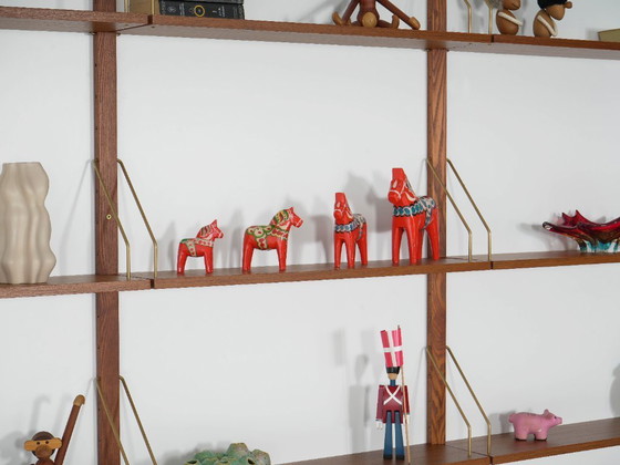 Image 1 of Modulaire wandkast van teakhout, Deens design, jaren 60, gemaakt in Denemarken.