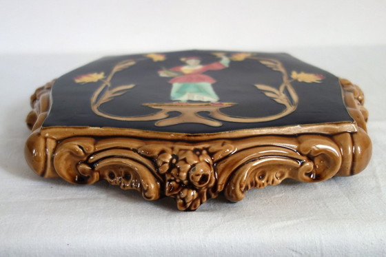 Image 1 of Sottopentola Longchamp art nouveau dei primi del Novecento in terracotta