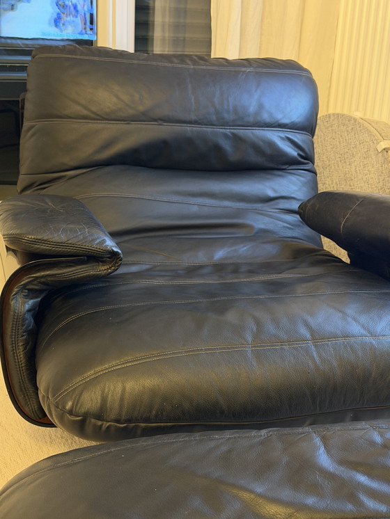 Image 1 of Armchair, ligne roset Marsala black leather