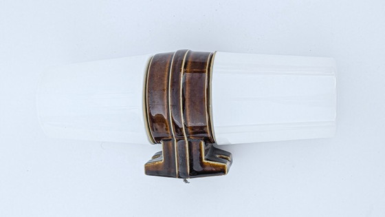 Image 1 of Modell 6065 Doppelwandleuchte aus braunem Porzellan von Sigvard Bernadotte für Ifö – 1960er Jahre