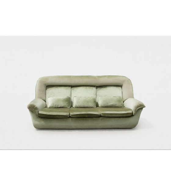 Image 1 of Retro bank & fauteuils- sofa set Nordika jaren 70 vintage design groen