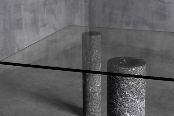 Image 1 of Esstisch aus Marmor und Glas von Massimo Vignelli, Italien, 1980er Jahre