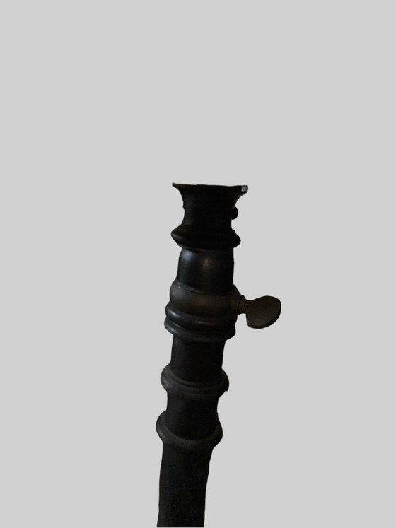 Image 1 of Busto da sarto antico e regolabile su treppiede originale in legno (circa 1930-1950)