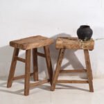 Taburetes antiguos de madera maciza (c.1900). Juego de dos piezas #2 (photo 6 of 34)