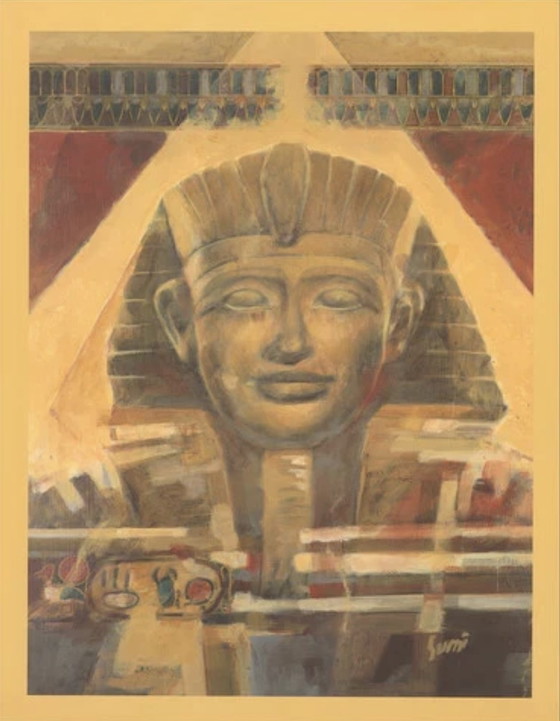 Image 1 of Sumi: “Pharaoh Amenhotep“ Signed in the plate.