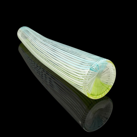 Image 1 of Jarrón de cristal de Murano de Dino Martens para Aureliano Toso, filigrana de los años 50