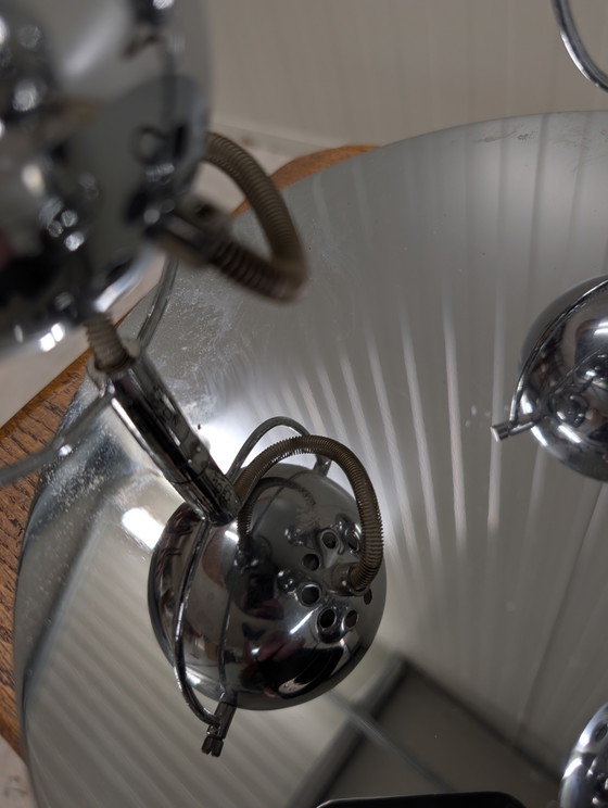 Vintage Chrome 'Eyeball' Ceiling or Wall Lamp – Ceiling lights, Glass, Metal (photo 4 of 5)