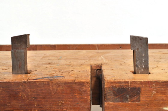 Image 1 of Vintage Beuken- en Eikenhouten Werkbank Nooitgedagt / Dressoir