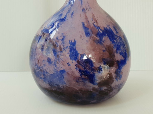 BERLUZE JUGENDSTILVASE, 1900, AUS DLG DAUM LORRAIN GLAS, 1900ER