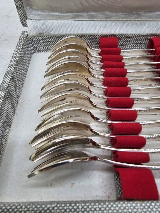 12-Piece Silver-Plated Metal Dessert Fork Set – Cutlery Sets (photo 4 of 5)