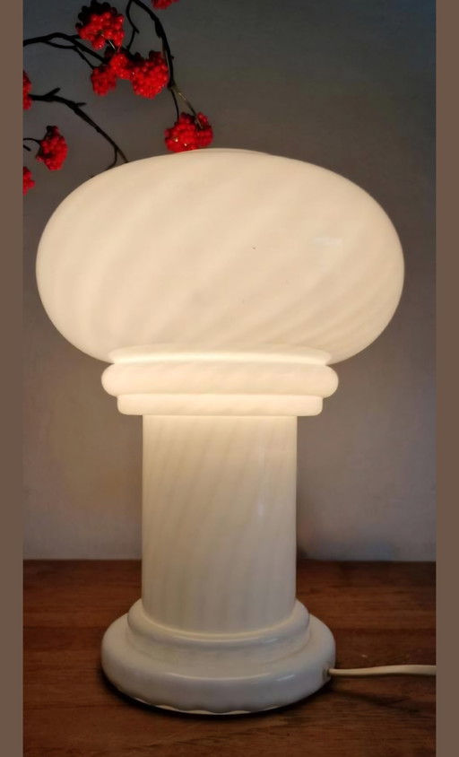 Murano swirl table lamp midcentury