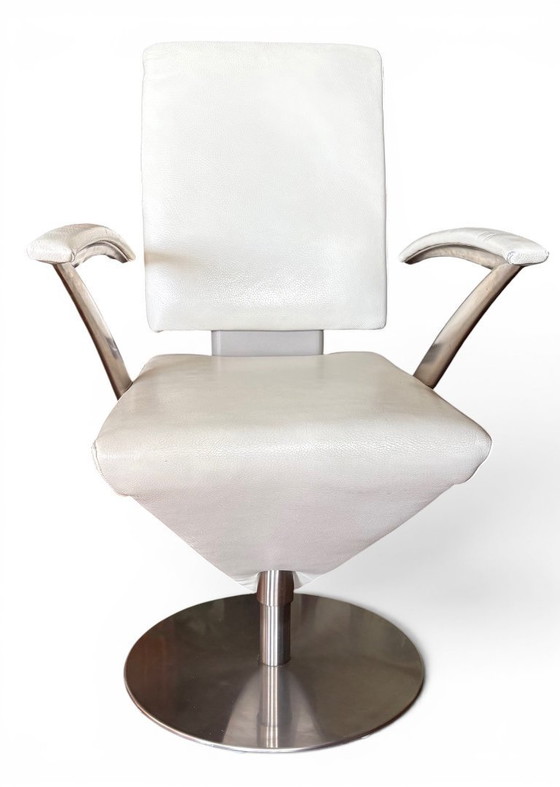 Image 1 of Juego de 3 sillas de comedor de cuero