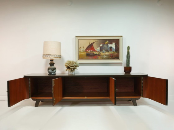 Image 1 of Vintage 210 cm lowboard from the 1960s, Mid Century sideboard, TV board