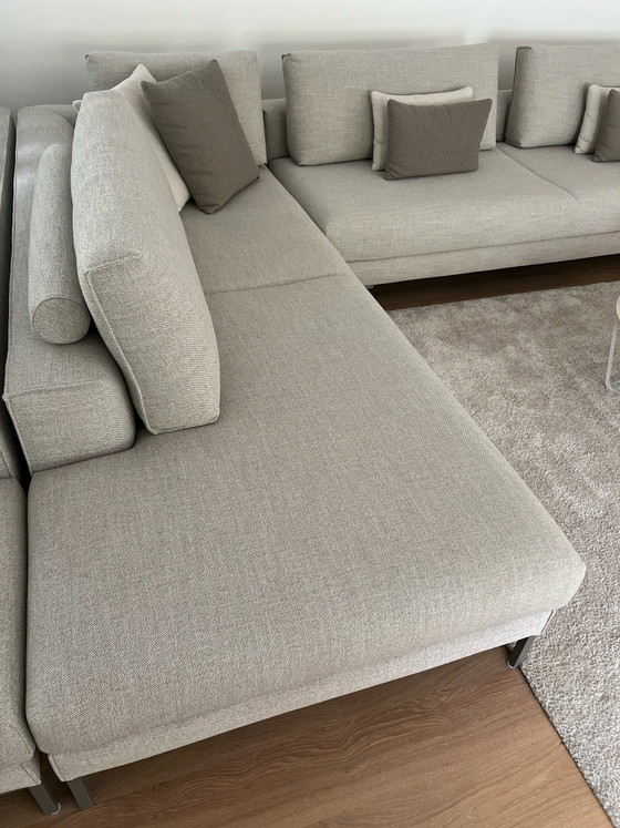 Canapé d'angle Aikon Lounge Design On Stock, Canapés d'angle, Aluminium, Textile, Beige (photo 5 sur 9)