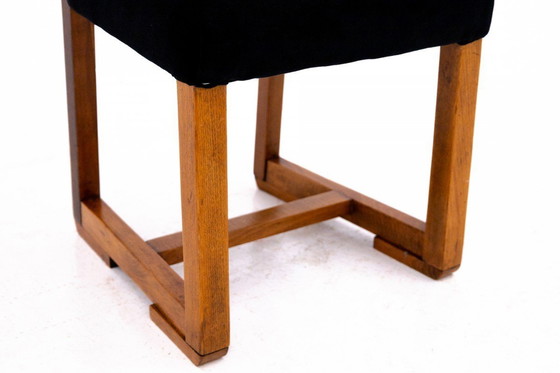 Image 1 of Tavolino da toilette con sedia in stile Art Déco, Polonia, metà del XX secolo.