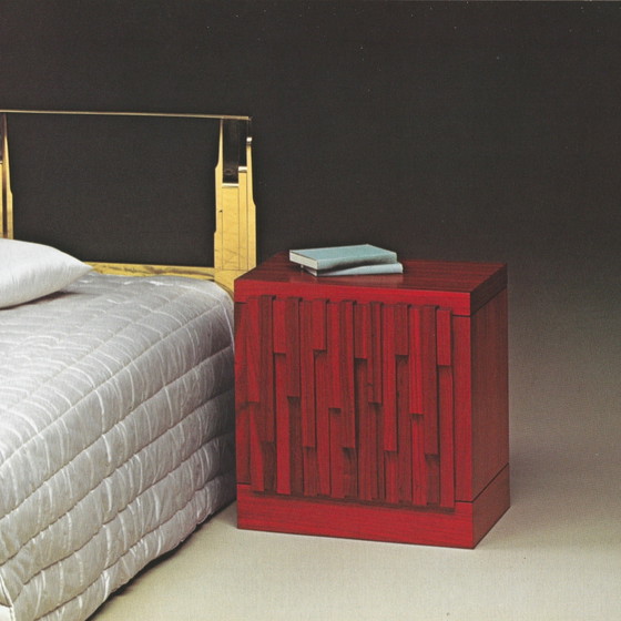 Luciano Frigerio Brutaliste Bois de Padouk Gaetano Tables de nuit pour Frigerio di Desio – Wood (photo 3 of 23)