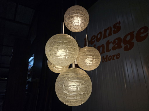 Vintage Doria Hängelampe, mundgeblasenes Glas
