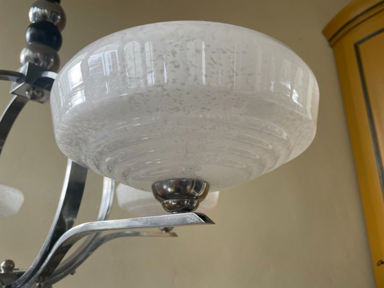 Image 1 of Lampada a sospensione Lampada da soffitto Lampada art deco 1930 francese