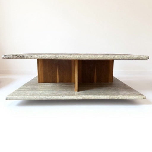 Vintage travertine table from the 1980s