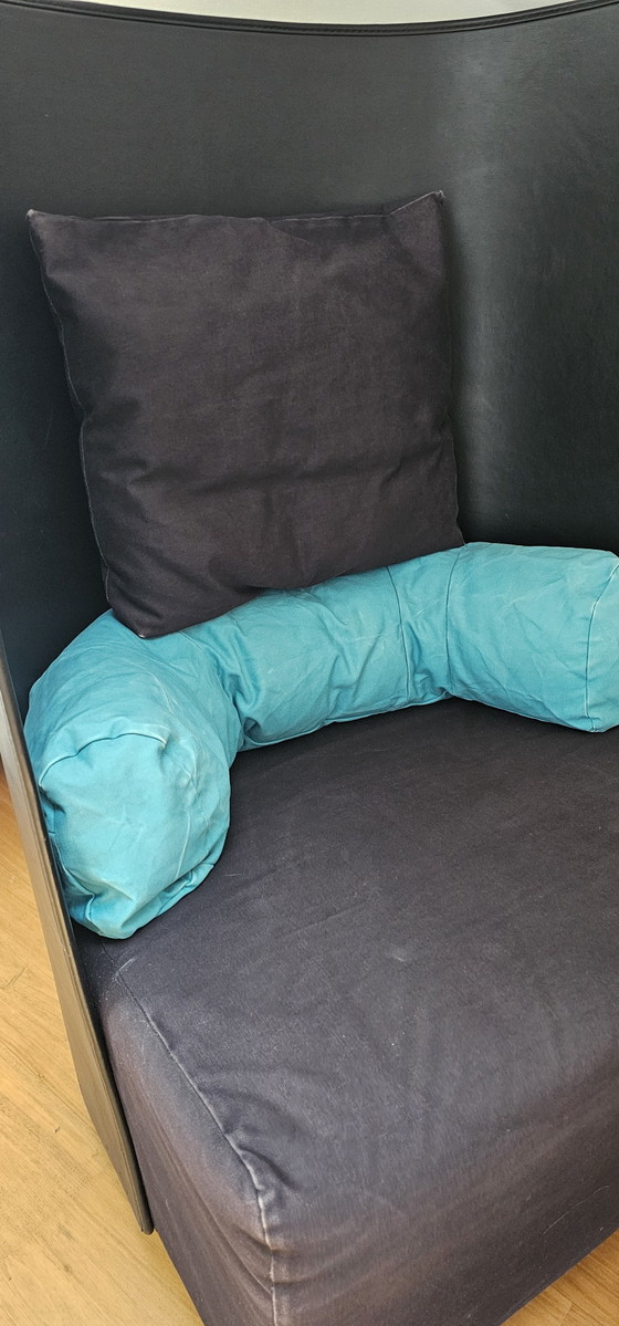 Poltrona lounge Zanotta Campo con schienale alto – Poltrone, Leather, Textile (photo 2 of 6)
