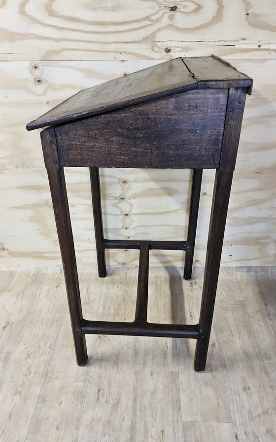 Image 1 of Atril / escritorio antiguo de madera de roble (siglo XIX) / escritorio de oficinista