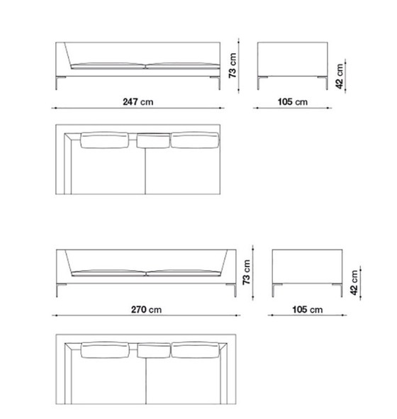 Image 1 of Set divani Charles di B&B Italia – Antonio Citterio