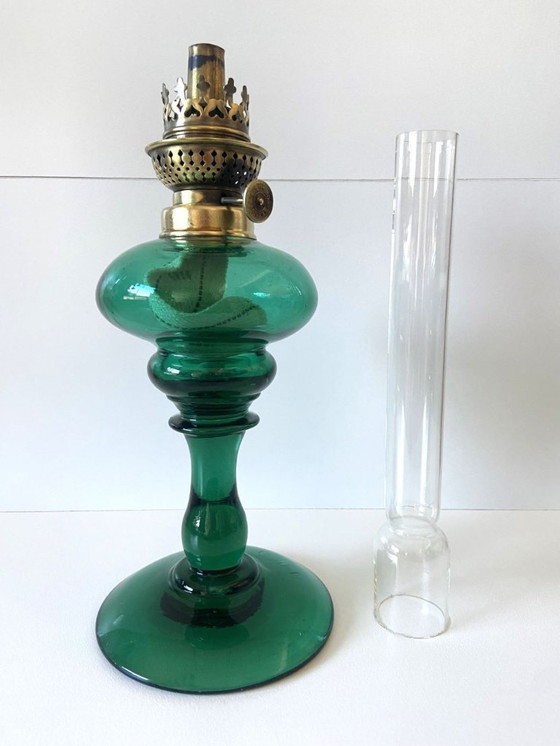 Image 1 of Antike deutsche Kosmos Brenner Petroleumlampe im Jugendstil, um 1900