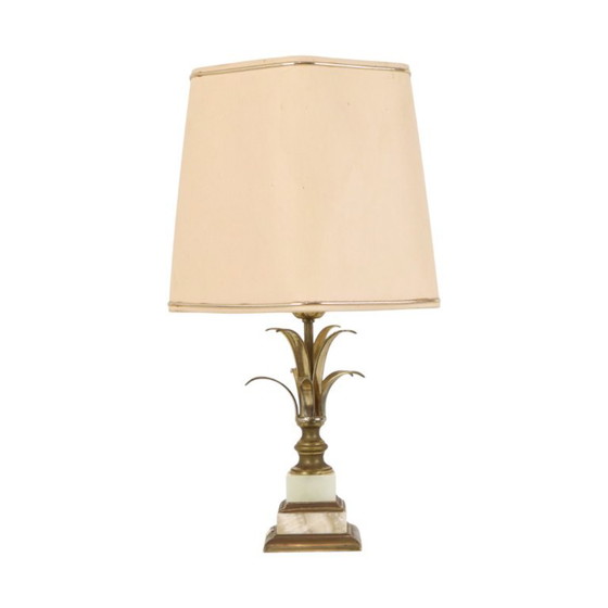 Lampe de table vintage palmier ananas, style années 70, 48 cm – Massive, Marble, Brass (photo 4 of 17)