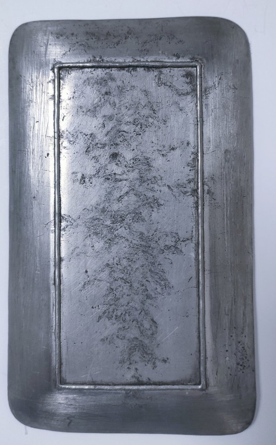 Image 1 of Queen of Spades trinket tray, JM Valette metal, 1960s