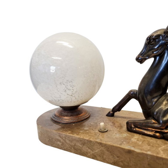 Image 1 of Lampe Art Déco avec cerf