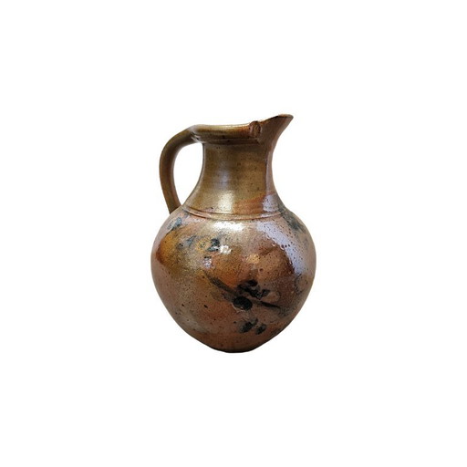 Vintage handgemaakte bruine keramische kan, jaren 60/70 – cadeaus, Ceramic (photo 2 of 6)
