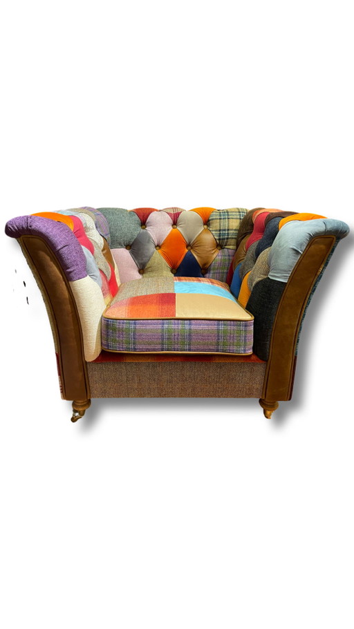Chesterfield Fauteuil club en patchwork